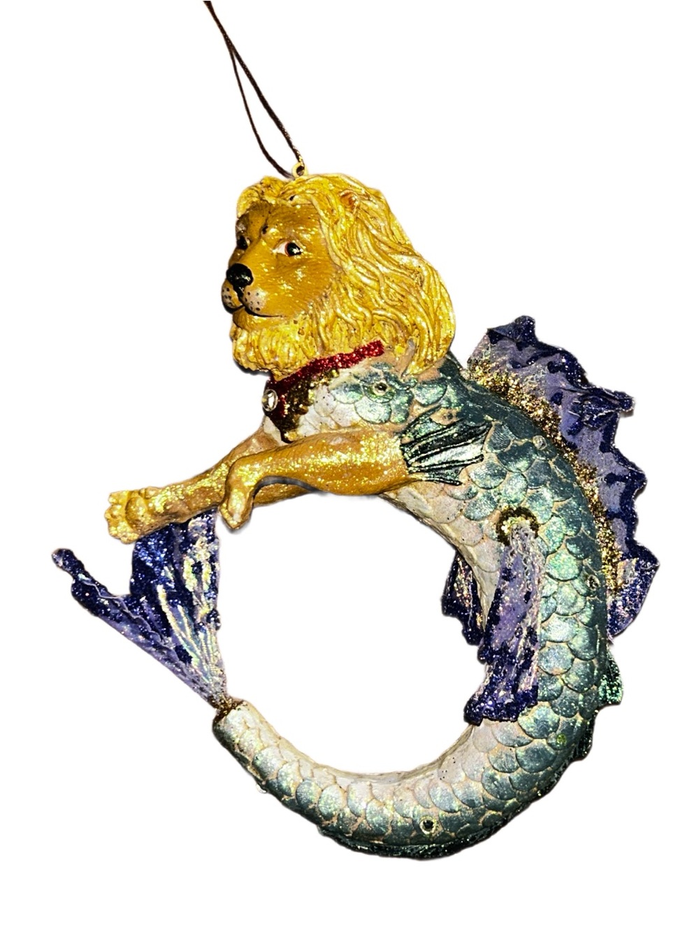 December Diamonds ~ “Leo The Lion Fish” ~ Multi-Colors ~ Glass Ornament New